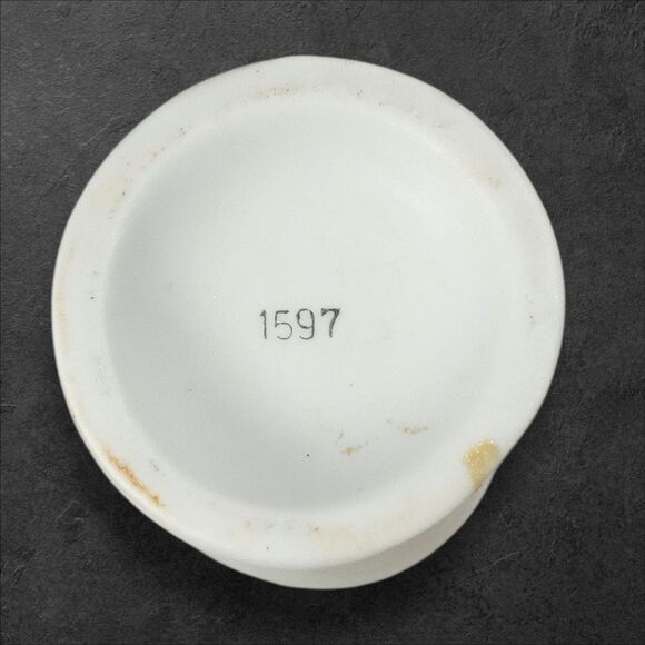 Vintage Porcelain Bud Vase w/ Cherubs Likely Lefton Embossed Putti 7" Tall #1597 - Picture 7 of 10